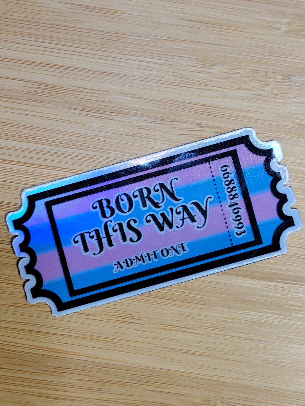 Ticket Born Trans - Sticker/Magnet