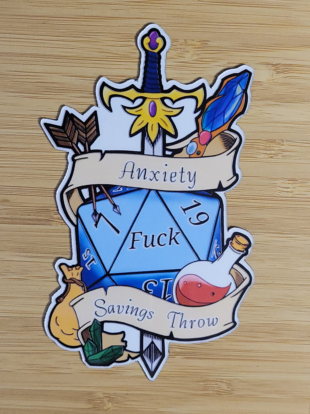 D20 Anxiety - Sticker/Magnet