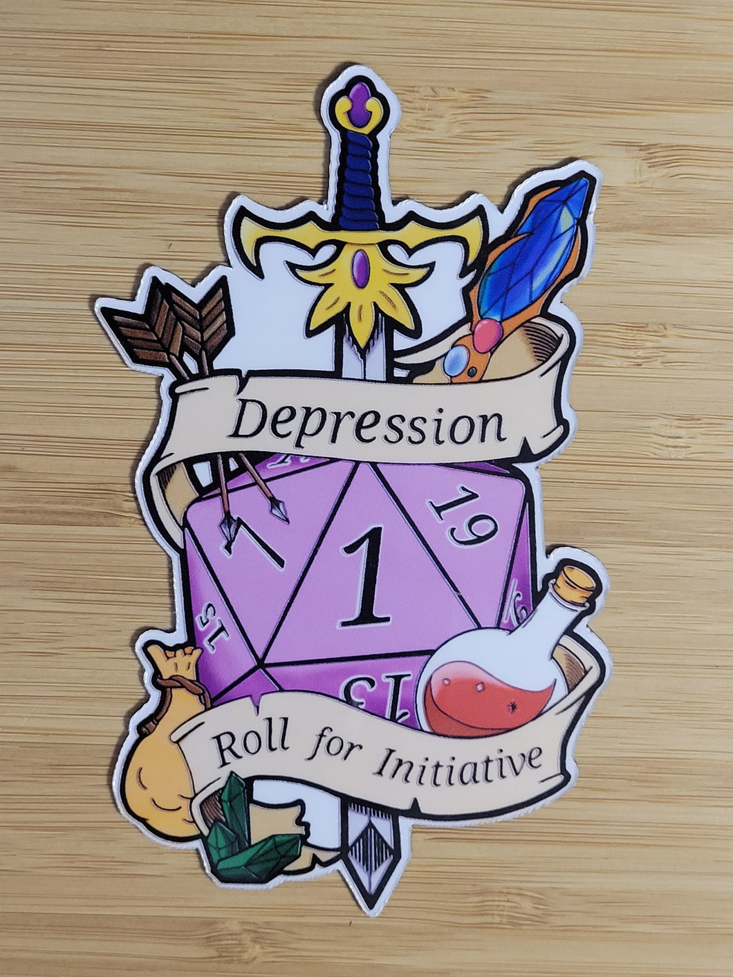 D20 Depression - Sticker/Magnet