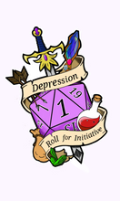 Load image into Gallery viewer, D20 Depression - Sticker/Magnet
